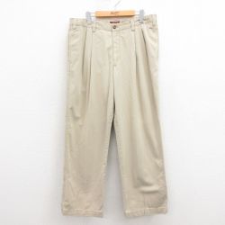 W36★古着 エディーバウアー パンツ メンズ コットン ベージュ カーキ 25sep26 中古 ボトムス ロング