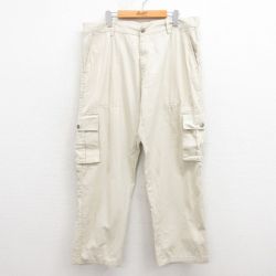W38★古着 ベイカー カーゴ パンツ メンズ ベージュ カーキ 25sep26 中古 ボトムス ロング