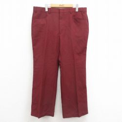 W38★古着 リーバイス Levis スラックス パンツ メンズ 80年代 80s エンジ 【spe】 25sep26 中古 ボトムス ロング
