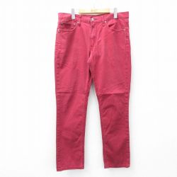 W36★古着 リーバイス Levis 511 パンツ メンズ 赤 レッド 25sep27 中古 ボトムス ロング
