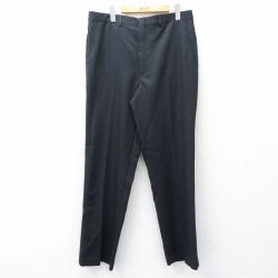 W35★古着 スラックス パンツ メンズ 90年代 90s 黒 ブラック 25sep27 中古 ボトムス ロング