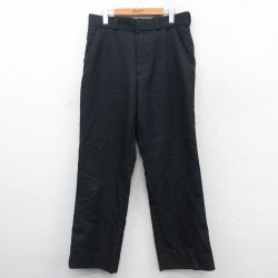 W33★古着 スラックス パンツ メンズ 00年代 00s 黒 ブラック 25sep27 中古 ボトムス ロング