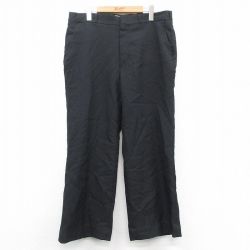 W35★古着 スラックス パンツ メンズ 80年代 80s タロン 黒 ブラック 25sep27 中古 ボトムス ロング