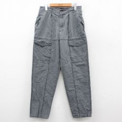 W31★古着 ビューグルボーイ ブッシュ パンツ メンズ 90年代 90s リップストップ コットン グレー 【spe】 25sep29 中古 ボトムス ロング
