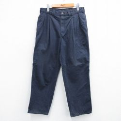 W34★古着 ドッカーズ パンツ メンズ 90年代 90s コットン 紺 ネイビー 25sep29 中古 ボトムス ロング