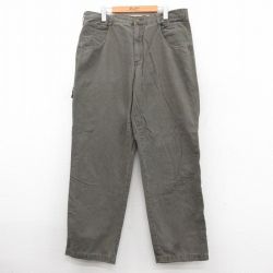 W37★古着 コロンビア COLUMBIA パンツ メンズ 00年代 00s ダック地 濃緑 グリーン 25oct01 中古 ボトムス ロング