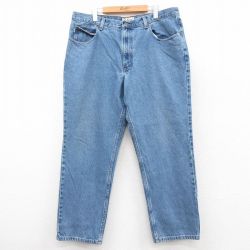W38★古着 エルエルビーン LLBEAN ジーンズ メンズ 00年代 00s コットン 紺 ネイビー デニム 25oct01 中古 ボトムス ジーパン Gパン ロング パンツ