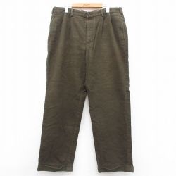 W36★古着 ブルックスブラザーズ BROOKS BROTHERS ブランド パンツ メンズ 00年代 00s コットン 濃緑 グリーン 25oct01 中古 ボトムス ロング