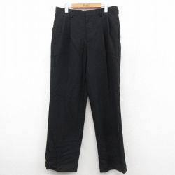 W33★古着 CiNTAS スラックス パンツ メンズ 黒 ブラック 25sep30 中古 ボトムス ロング