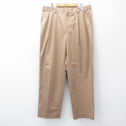 W35★古着 エルエルビーン LLBEAN スラックス パンツ メンズ 00年代 00s コットン ベージュ カーキ 25oct01 中古 ボトムス ロング
