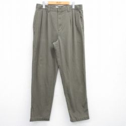 W35★古着 ドッカーズ パンツ メンズ コットン 緑系 グリーン 25oct02 中古 ボトムス ロング