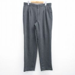 W35★古着 スラックス パンツ メンズ グレー 25oct02 中古 ボトムス ロング