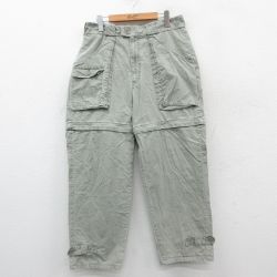 W34★古着 カベラス ベイカー パンツ メンズ 80年代 80s ダック地 コットン タロン 薄緑系 グリーン 【spe】 25oct04 中古 ボトムス ロング