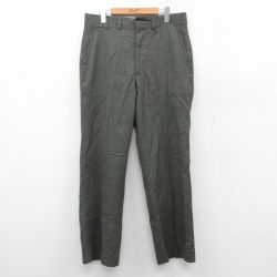 W34★古着 エルエルビーン LLBEAN スラックス パンツ メンズ 80年代 80s ウール タロン 濃緑 グリーン 【spe】 25oct16 中古 ボトムス ロング