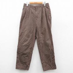 W31★古着 ドッカーズ パンツ メンズ 茶 ブラウン 25oct17 中古 ボトムス ロング