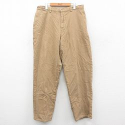 W34★古着 ノーティカ NAUTICA ブランド パンツ メンズ 90年代 90s コットン ベージュ カーキ 内側フランネル 25oct18 中古 ボトムス ロング
