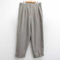 W32★古着 ペリーエリス スラックス パンツ メンズ 00年代 00s ベージュ系 カーキ 25oct18 中古 ボトムス ロング