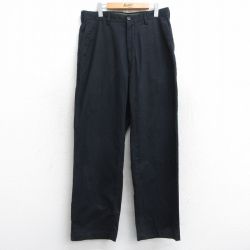W32★古着 ノーティカ NAUTICA ブランド パンツ メンズ コットン 濃紺 ネイビー 25oct18 中古 ボトムス ロング