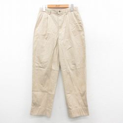 W30★古着 パンツ メンズ ベージュ カーキ 25oct22 中古 ボトムス ロング