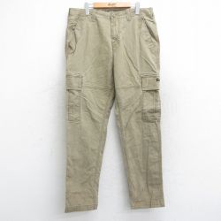 W36★古着 カーゴ パンツ メンズ ベージュ カーキ 25oct31 中古 ボトムス ロング