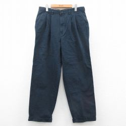 W33★古着 ギャップ GAP パンツ メンズ 00年代 00s コットン 紺 ネイビー 25nov04 中古 ボトムス ロング