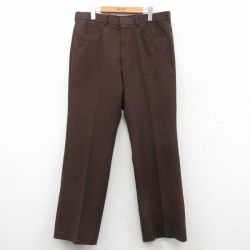 W34★古着 リーバイス Levis アクション スラックス パンツ メンズ 80年代 80s 茶 ブラウン 25nov04 中古 ボトムス ロング