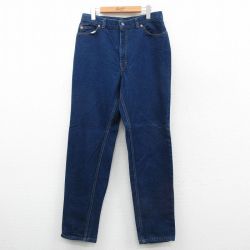 【20%OFF】W30★古着 リーバイス Levis ジーンズ レディース 90年代 90s テーパード USA製 紺 ネイビー デニム 25nov04 中古 メンズ ボトムス ジーパン Gパン ロング パンツ
