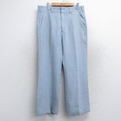W35★古着 HAGGAR スラックス パンツ メンズ 80年代 80s USA製 タロン 薄紺 ネイビー 25nov05 中古 ボトムス ロング