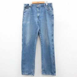 W36★古着 ディッキーズ ジーンズ メンズ ヒゲ コットン 紺 デニム 25nov11