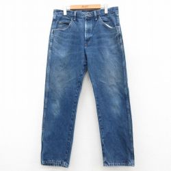 ラスラー W33 ジーンズ ヒゲ ネイビー | 古着