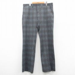 W39★古着 HAGGAR スラックス パンツ メンズ 90年代 90s ウール USA製 グレー チェック 25nov19