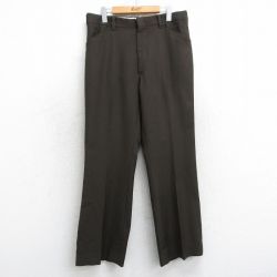 W33★古着 JCペニー スラックス パンツ メンズ 80年代 80s タロン 茶【spe】 25nov20