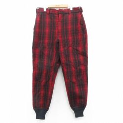 ウールリッチ 80s ハンティングパンツ ダブルニー レッドチェック W36 | 古着