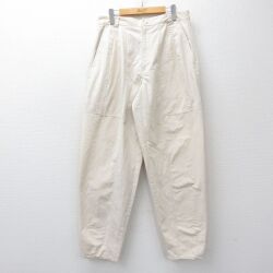 W33★古着 ビューグルボーイ パンツ メンズ 90年代 90s テーパード 薄ベージュ 25nov27