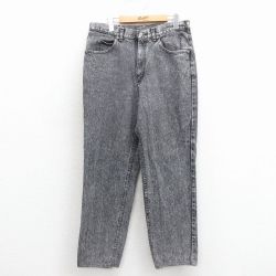 W32★古着 リー Lee ジーンズ メンズ 90年代 90s ケミカルウォッシュ コットン USA製 黒 デニム【spe】 25dec01