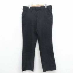 W36★古着 ウエスタン スラックス パンツ メンズ 80年代 80s タロン 黒【spe】 25dec01