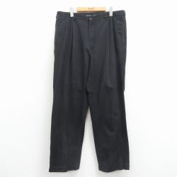 W37★古着 ラルフローレン ブランド チノ パンツ チノパン メンズ コットン 黒【spe】 25dec01