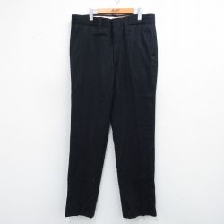 W38★古着 スラックス パンツ メンズ 80年代 80s USA製 濃紺 25dec27