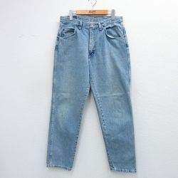 W32★古着 ラングラー ジーンズ メンズ 90年代 90s コットン USA製 紺 デニム 26jan14