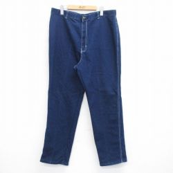 W36★古着 ジーンズ メンズ 90年代 90s 濃紺 デニム 26jan21