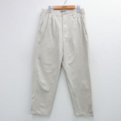 W33★古着 ビューグルボーイ パンツ メンズ 90年代 90s コットン ベージュ 26jan21