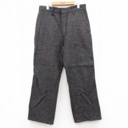 ウール チェック パンツ 濃グレー W34 | 古着