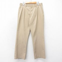 W34★古着 パンツ メンズ 80年代 80s USA製 タロン ベージュ26feb03
