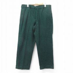 W38★古着 パンツ メンズ 90年代 90s ウール 緑26feb03