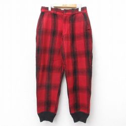 70s ハンティングパンツ チェック レッド W32 | 古着