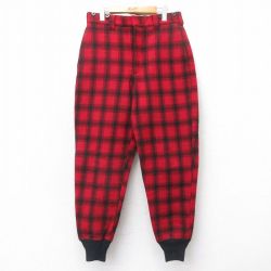 W34★古着 ウールリッチ ハンティング パンツ メンズ 80年代 80s ウール 赤他 チェック【spe】26feb03