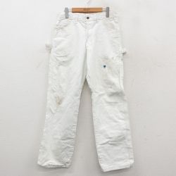W30★古着 ディッキーズ ペインター パンツ メンズ シャーウィンウィリアムズ コットン 白 デニム【spe】26feb03