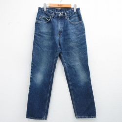 W30★古着 ジーンズ メンズ 90年代 90s ヒゲ コットン USA製 紺 デニム【spe】 26feb05