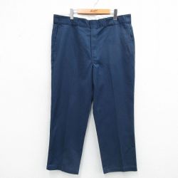 W38★古着 ディッキーズ ワーク パンツ メンズ 紺 26feb05