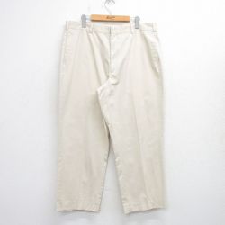 W38★古着 エルエルビーン スラックス パンツ メンズ 90年代 90s 薄ベージュ【spe】 26feb13